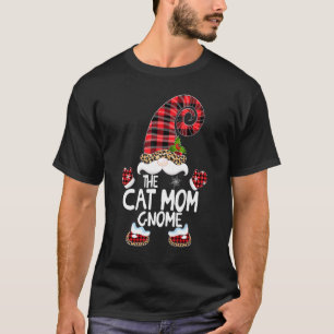 Katzenmutter Gnom Buffalo Plaid passende Familienw T-Shirt