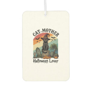 Katzenmutter Halloween Liebhaber schwarzer Hexenhu Autolufterfrischer
