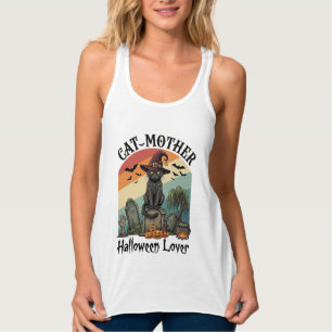 Katzenmutter Halloween Liebhaber schwarzer Hexenhu Tank Top