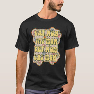 Katzenmutter Haustier Pfoten Vintage Gänseblümchen T-Shirt