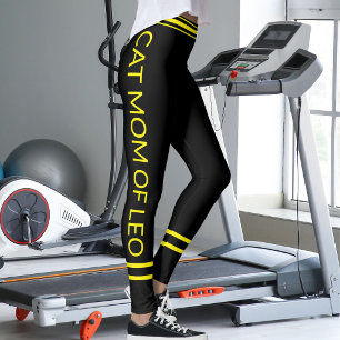 Katzenmutter Haustierliebhaber Name Schwarz Gelbe Leggings
