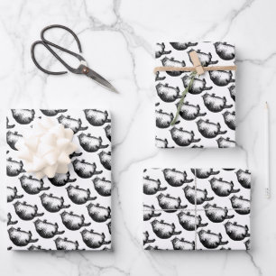 Katzenmutter, ich bin nur noch Haut und Knochen fü Geschenkpapier Set