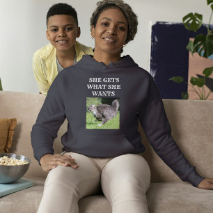 Katzenmutter individuell angepasstes Haustierfoto Hoodie