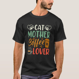 Katzenmutter-Kaffee-Mama-Kitty-Vintage T-Shirt