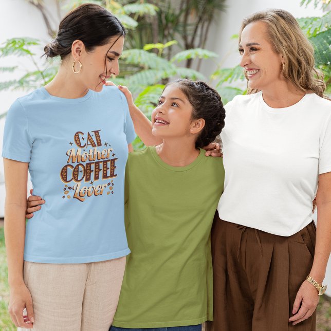 Katzenmutter Kaffeeliebhaber T-Shirt (Cat Mother Coffee Lover T-Shirt)