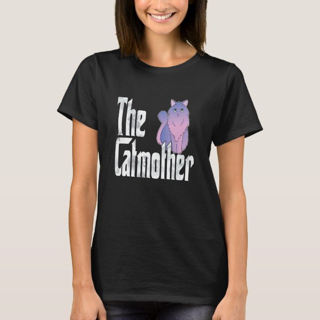 Katzenmutter Katzenmama Katzen-Mutter Katze Mama   T-Shirt (Vorderseite)