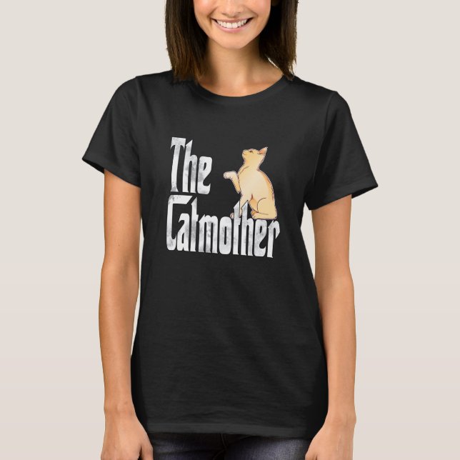 Katzenmutter Katzenmama Süße Katzenmutter Kitty Ma T-Shirt (Vorderseite)