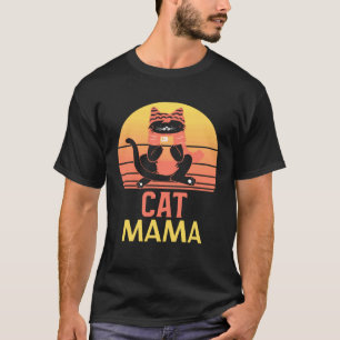 Katzenmutter Katzenmama Vintage Achtziger Stil Ka T-Shirt