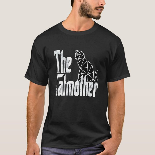 Katzenmutter Katzenmutter Polygon Katzenmutter Kat T-Shirt (Vorderseite)