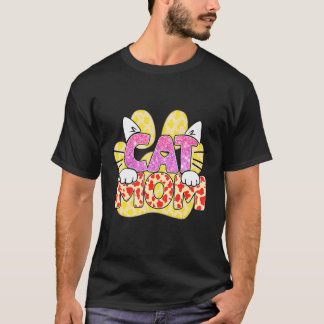 Katzenmutter Leopard Haustier Kätzchen Pfote Mama  T-Shirt