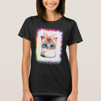 Katzenmutter Liebe R Vater Junge Mädchen Tie Dye   T-Shirt