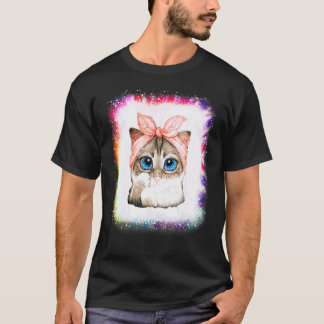 Katzenmutter liebt R Vater Junge Mädchen Tie Dye   T-Shirt
