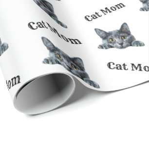Katzenmutter-Lorikat-Wasserfarbmuster Geschenkpapier