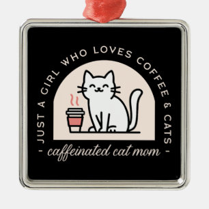 Katzenmutter lustige Kaffeeliebhaber Ornament Aus Metall