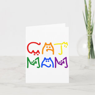 Katzenmütter Mama zum Geburtstagstag Karte