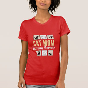 Katzenmutter Mensch Zweiter Lustiger Katzenliebhab T-Shirt