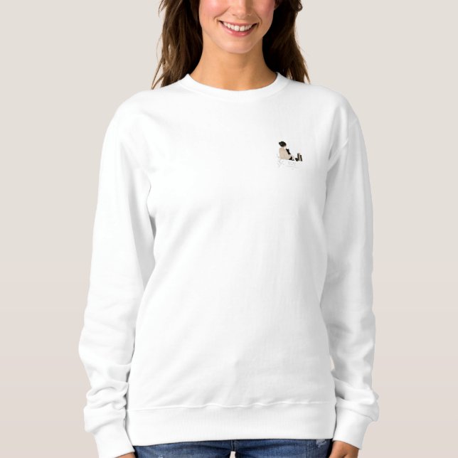 Katzenmutter-Minimalist-T-Shirt Sweatshirt (Vorderseite)