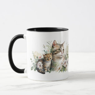 Katzenmutter-mit-Kätzchen-Tasse Tasse