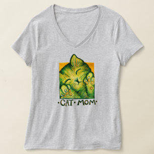 Katzenmutter Niedliche Kätzchen Kunst T-Shirt