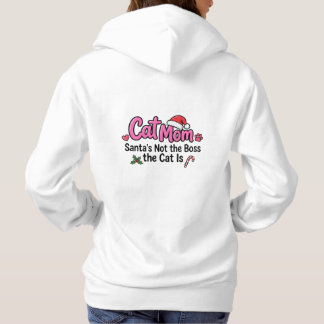 Katzenmutter Santa ist nicht der Chef, die Katze i Hoodie
