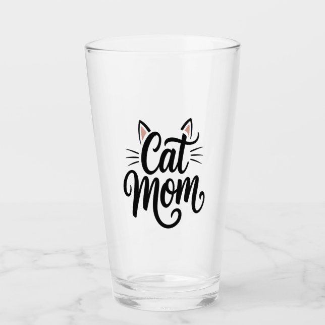 Katzenmutter Schnurrhaare und Ohren Glas (Vorderseite)