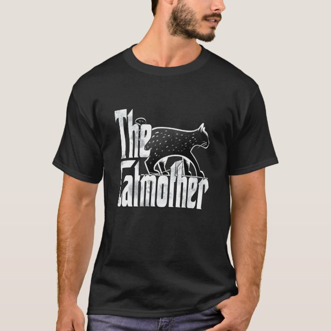 Katzenmutter Schwarze Katzenmutter Kitty Mama  2 T-Shirt (Vorderseite)