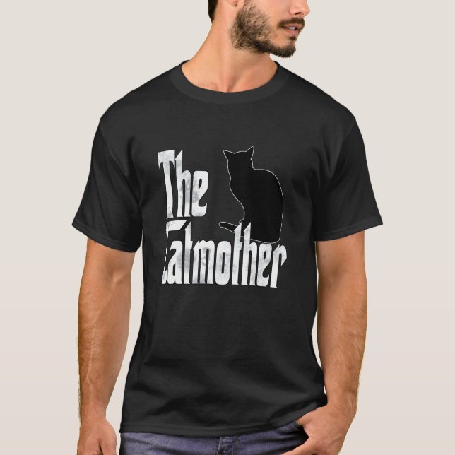 Katzenmutter Schwarze Katzenmutter Kitty Mama  4 T-Shirt (Vorderseite)