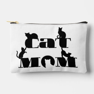 Katzenmutter-Silhouette-Typografie Zubehörtasche