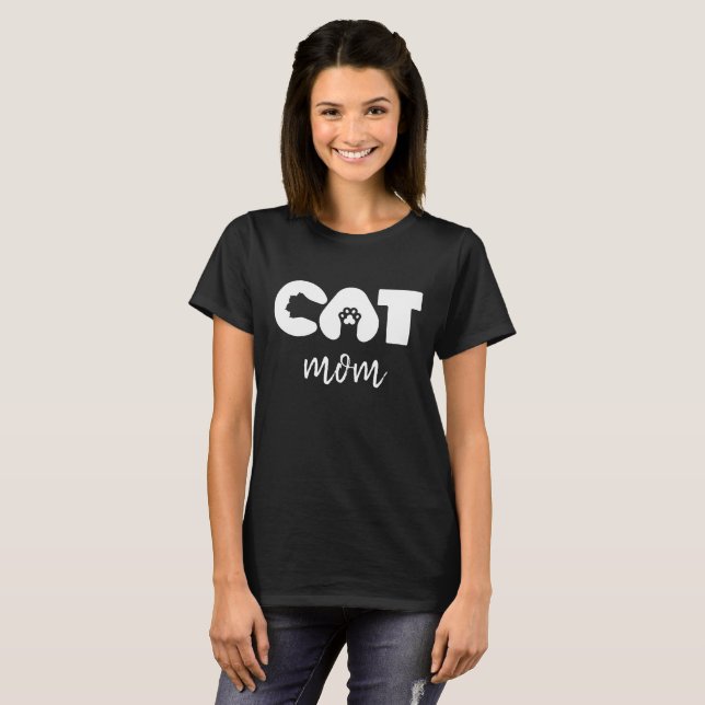 Katzenmutter T-Shirt – Süßes Design mit Katze Buch (Vorne ganz)