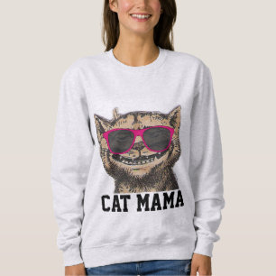 KATZENMUTTER T-Shirts, Sonnenbrille Lustiges KATZE Sweatshirt