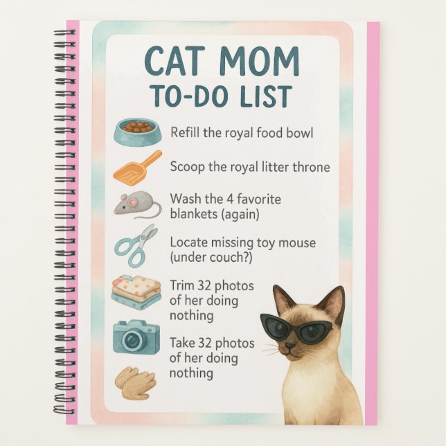 Katzenmutter To-Do-Liste Planer (Vorderseite)