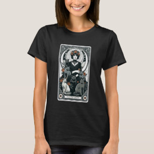 Katzenmutter umgeben von feline Begleitern Tarot T-Shirt