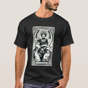 Katzenmutter umgeben von feline Begleitern Tarot T-Shirt