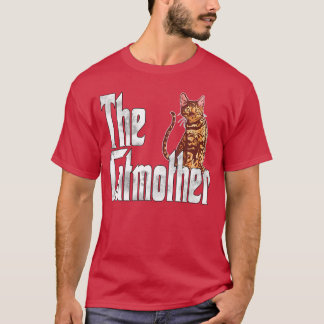 Katzenmutter Verrückte Bengalkatze Mutter Kitty  T-Shirt