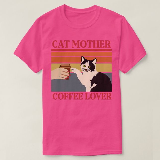 Katzenmütterchen liebt niedliche Kätzchenmutter T-Shirt (Design vorne)