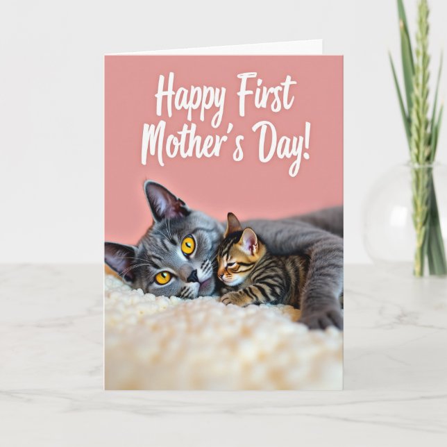 Katzenmuttertag Grußkarte Karte (Vorderseite)