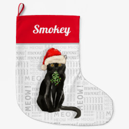 Katzenname Black Bombay Weihnachten Großer Weihnachtsstrumpf