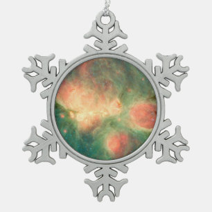 Katzennebel-Milchstraße Schneeflocken Zinn-Ornament