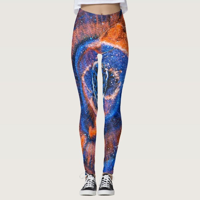 Katzennebel, mutige, farbige Leggings (Vorderseite)