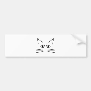 Katzennebelkontur Autoaufkleber