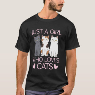 Katzenoutfits für Mädchen Frauen Einfach Ein Mädch T-Shirt