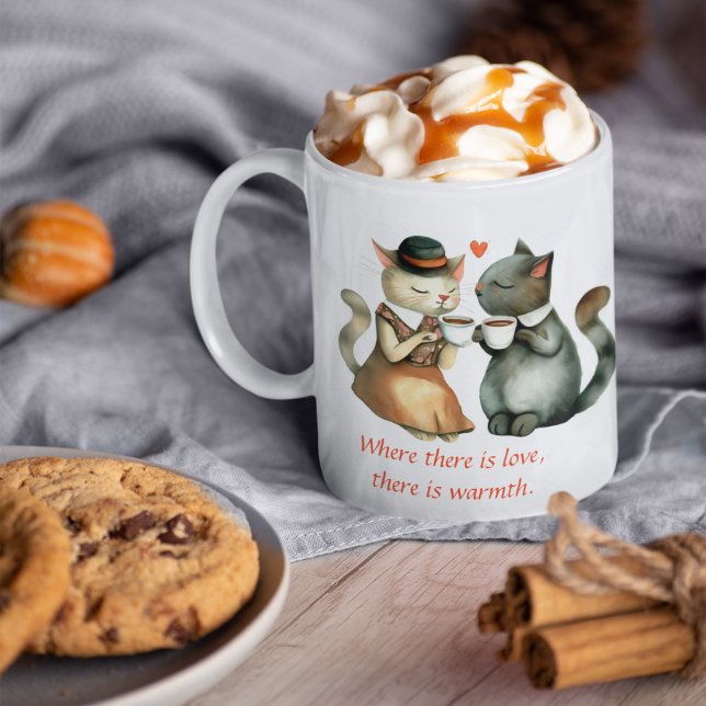 Katzenpaar Kaffeetasse (Cute Cat Valentine Mug
)