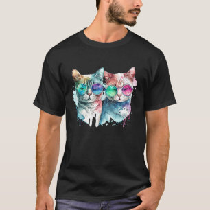 Katzenpaar Valentinstag T-Shirt