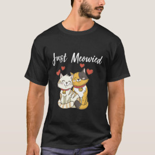 Katzenpaar  Verheiratetes Paar Katze hat gerade Mi T-Shirt