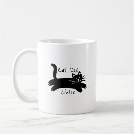 Katzenpapa benutzerdefinierter Katzenname Kaffeetasse