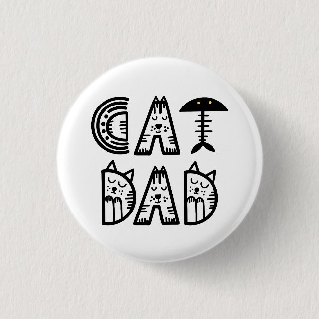 Katzenpapa Button (Vorderseite)