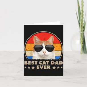 Katzenpapa Ever Vintage Cool Gles Katze Für Väter Karte