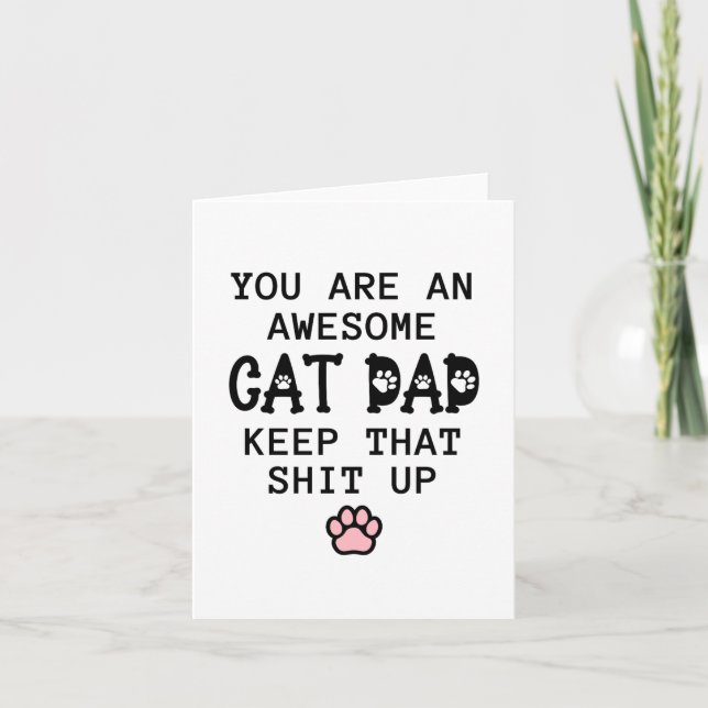 Katzenpapa Karte (Vorderseite)