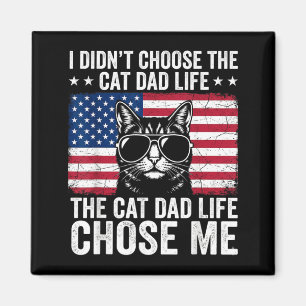 Katzenpapa-Leben Wählte Mich Amerikanische Flagge Magnet