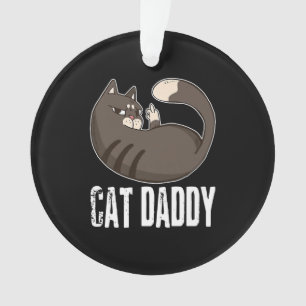 Katzenpapa   Lustiger Katzenliebhaber zum Vatertag Ornament
